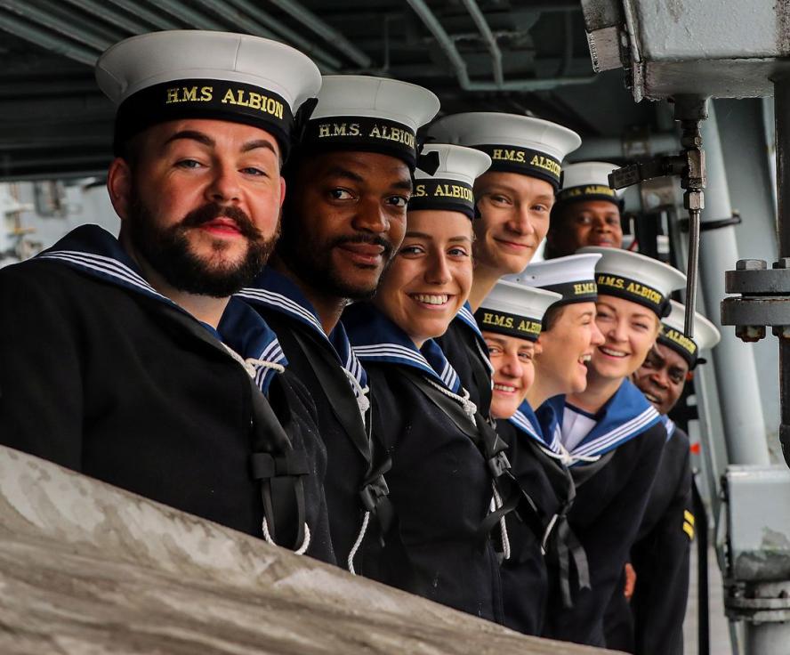 Photograph of Royal Navy sailors