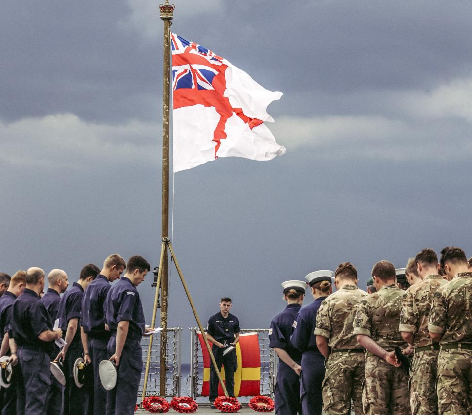 Act of Remembrance on HMS Albion